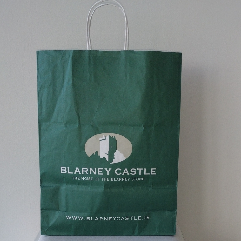 Blarney Castle Green Paper Bag